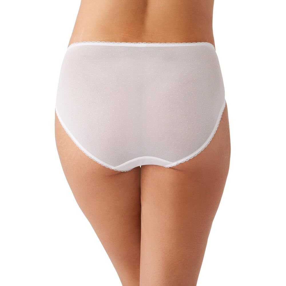 NWT Wacoal Women's Retro Chic Brief Panty in White, Plus Size XL - Picture 3 of 8